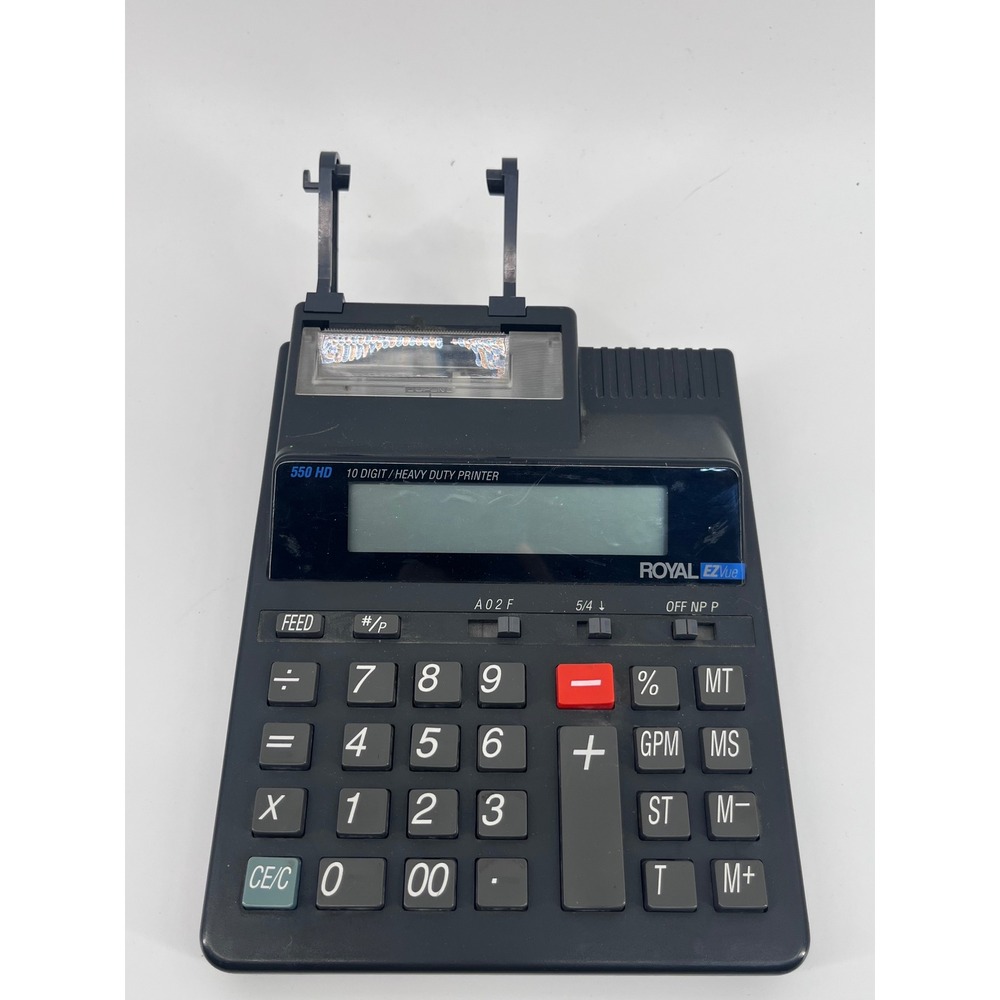 Untested Royal 550 HD EZVue 10 Digit Heavy Duty Printing Calculator Desktop